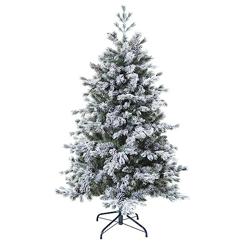 FEERIC CHRISTMAS - Künstlicher Weihnachtsbaum, grün beflockt, schneebedeckt, Premium-Qualität, Höhe 180 cm, Kollektion Yukon von FEERIC CHRISTMAS