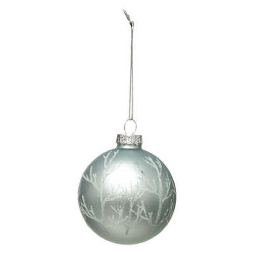 Feeric Lights and Christmas Weihnachtskugel aus Glas, 70 mm, Baum, Türkis von FEERIC CHRISTMAS