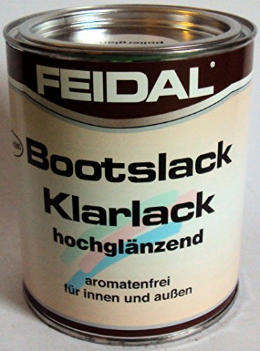 Feidal Bootslack/Klarlack/hochglänzend / 375 ml/aromatenfrei für innen u. aussen/PU-verstärkt/Malerqualität für höchste Ansprüche von FEIDAL