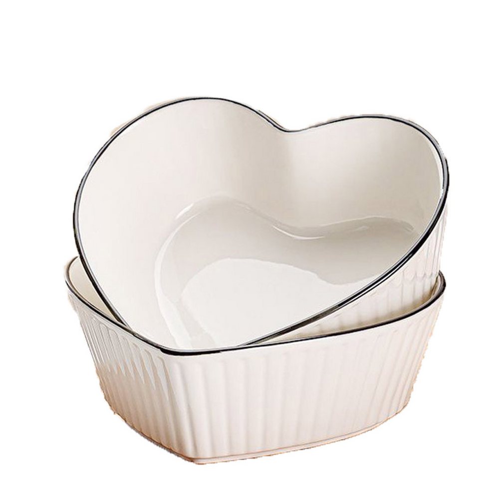 FELIXLEO Obstschale Schalen Porzellan Cute Heart Bowl 1 Stück-Set Keramik Dessertschale, (1-tlg) von FELIXLEO