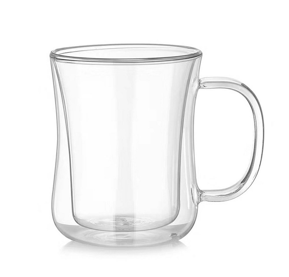 FELIXLEO Thermoglas Doppelwandige Latte Macchiato Kaffeetassen Glas 2 Stück 350ml von FELIXLEO