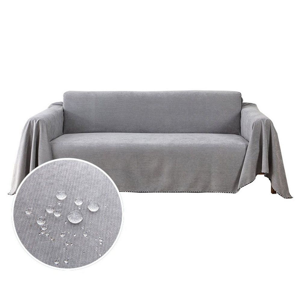 Sofaschoner Sofa überwurfdecke Premium 180 x 300cm Grau FELIXLEO von FELIXLEO