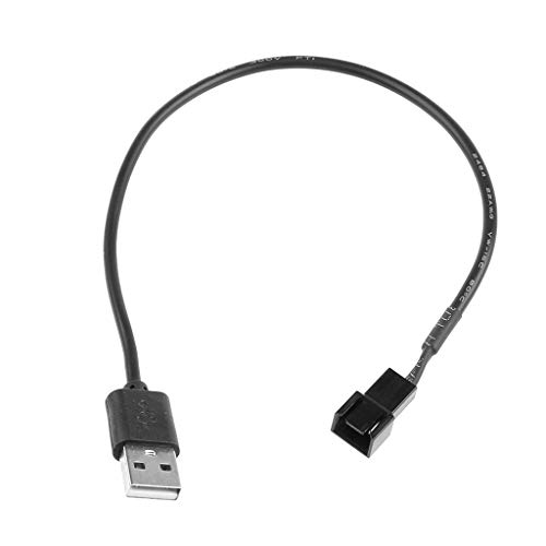 USB 2.0 A Stecker Auf 3-Pin PWM 5-V USB Lüfter Stromadapterkabel Mit Hülle Für Gehäuselüfter Adapter Anschlusskabel Adapterkabel Anschluss Expander Splitter Kabel Lüfter Konverter Controller Karte von FENOHREFE