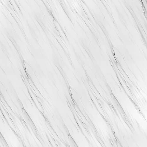 FENTIS Marmor-Effekt Tapete Klebrige Rückseite Kunststoff weißes Muster Selbstklebend Glanz-Aufkleber Glitzer-Kontaktpapier Vinylfolie Wasserdicht Leicht zu Entfernen für Küchenmöbel 40x300cm von FENTIS