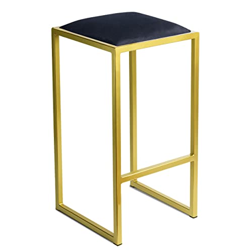 FERRO modern design Barhocker Gold ohne Lehne 64 cm - Metall Barstuhl mit Gepolstertem Sitz - Loft Style von FERRO modern design