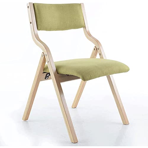 FFDMWSS Einfacher Klappstuhl mit hoher Dichte, Schaumstoffkissen, Birkenrückenlehne, gebogen, für Zuhause, Büro, solider Lounge-Stuhl, Einweihungsgeschenk, Sitze von FFDMWSS