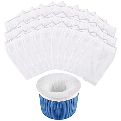 30PCS Pool Skimmer Socken, Skimmer Filter, Pool Filter Netz, Filter Skimmer Pool, Net Pool Filter, Skimmer Netz, für Entfernt Gras, Blätter Öl, Pollen, Insekten und Haare, Kleine Partikel von FGen