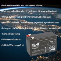 Blei-Akku FG20721 Pb 12V / 7,2Ah Faston 4,8 - Fiamm von FIAMM