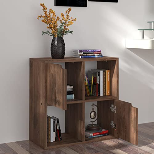 FIRBNUS Bücherregal Räuchereiche 60x27,5x59,5 cm Holzwerkstoff Bücherregal Holz Bücherregal Schmal Regal Holz Bücherregal Industrial Schlafzimmer Möbel Bücherregale Wohnzimmer Möbel von FIRBNUS