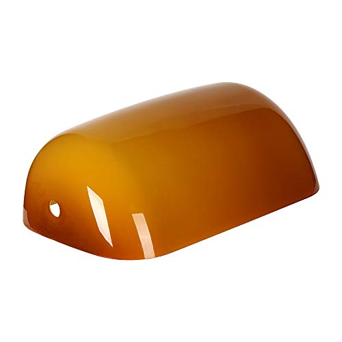 FIRVRE Amber Lampenschirm-Ersatzglas Lampenglas für Banker Lampe Tischlampenschirm für Schreibtischlampe von FIRVRE