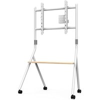 Design Mobiler tv Stnder Rollbar, tv Stand f¨¹r 55 60 65 70 75 78 Zoll Fernseher bis 45kg, Hhenverstellbar tv Standfuss mit Rollen & Holzablage, von FITUEYES