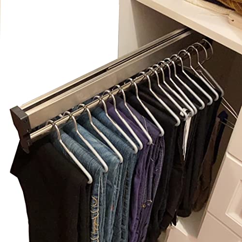 Ausziehbare Kleiderstange zum Herausziehen der Kleiderbügel Verstellbarer Kleiderschrank Kleiderstange … von FKKPRVAX