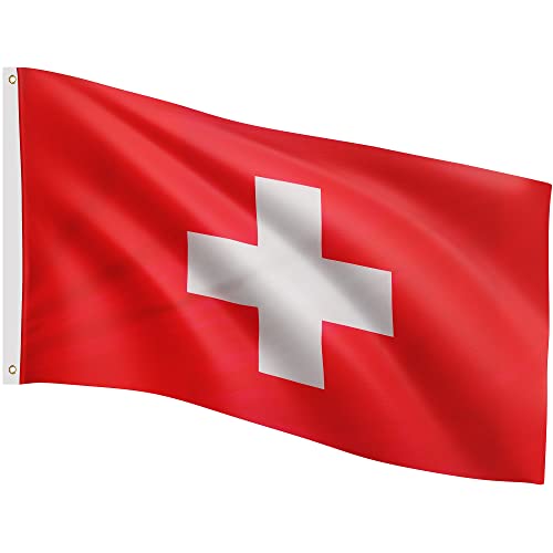 FLAGMASTER Flagge, 30 verschiedene Fahnen zur Wahl, Größe 120 cm x 80 cm, Schweiz von FLAGMASTER