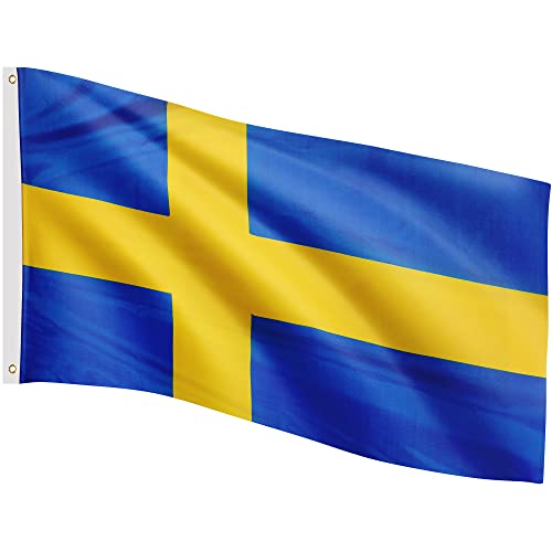 FLAGMASTER Flagge, 30 verschiedene Fahnen zur Wahl, Größe 120 cm x 80 cm, Schweden von FLAGMASTER