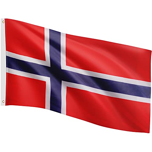 FLAGMASTER Flagge, 30 verschiedene Fahnen zur Wahl, Größe 120 cm x 80 cm, Norwegen von FLAGMASTER