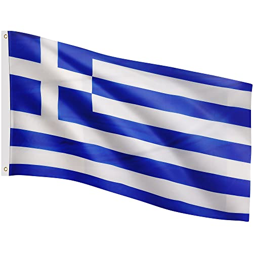 FLAGMASTER Flagge, 30 verschiedene Fahnen zur Wahl, Größe 120 cm x 80 cm, Griechenland von FLAGMASTER