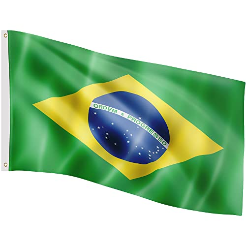 FLAGMASTER Flagge, 30 verschiedene Fahnen zur Wahl, Größe 120 cm x 80 cm, Brasilien von FLAGMASTER
