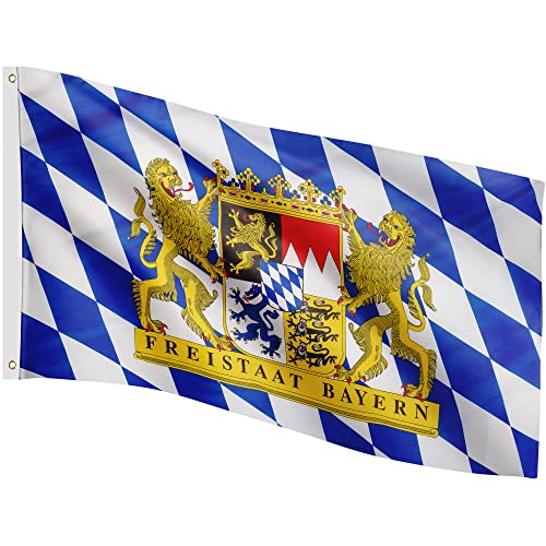 FLAGMASTER Flagge, 30 verschiedene Fahnen zur Wahl, Größe 120 cm x 80 cm, Bayern von FLAGMASTER