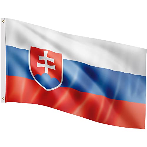 FLAGMASTER Flagge, 30 verschiedene Fahnen zur Wahl, Größe 120 cm x 80 cm, Slowakei von FLAGMASTER