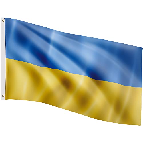 FLAGMASTER Flagge, 30 verschiedene Fahnen zur Wahl, Größe 120 cm x 80 cm, Ukraine von FLAGMASTER
