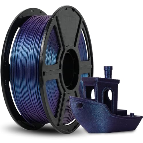FLASHFORGE 3D Drucker Filament Chameleon PLA Farbwechsel-Filament 1.75mm, wechselt die Farbe mit Licht und Winkeln, 1KG Spule (2.2lbs), Maßgenauigkeit +/- 0.02mm (Nebula Purple) von FLASHFORGE