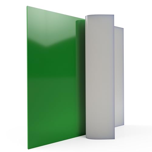 Acrylglas zuschnitt nach mass platte platten politur hpl platten 3mm Farben Glasklar und Größe Wählbar (Hellgrün) von FLEXISTYLE