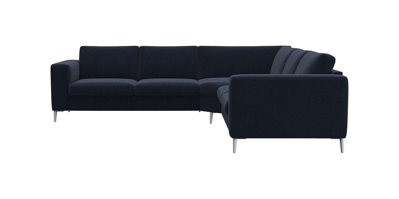 FLEXLUX Ecksofa Fiore, breite Armlehnen, Kaltschaum, Füße Alu von FLEXLUX