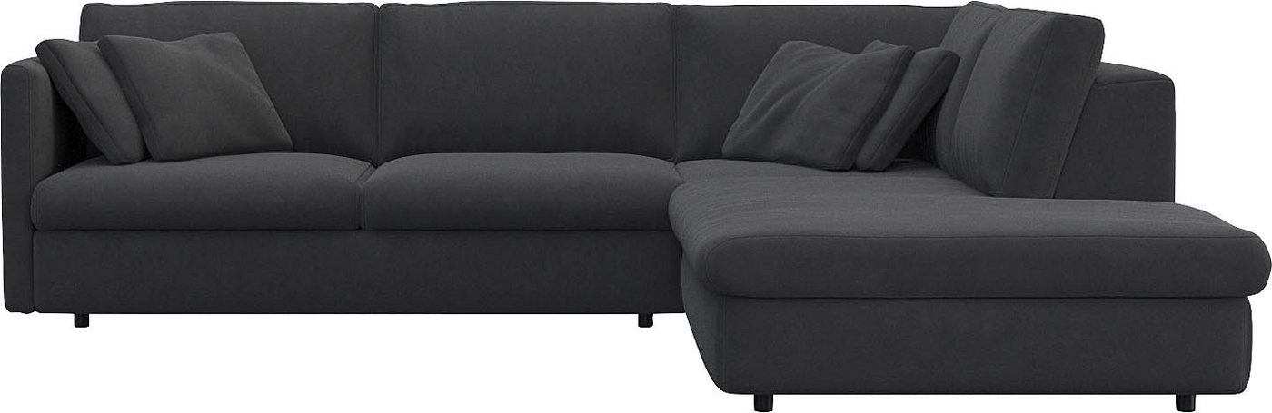 FLEXLUX Ecksofa Lovane, Weich & anschmiegsam, große Sitztiefe auf Kaltschaum, Dekokissen inkl. von FLEXLUX