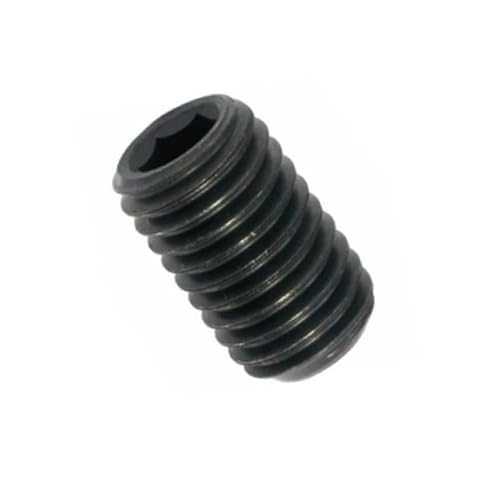 Madenschrauben/Gewindestifte M3 x 10 mm Schwarz 45H - DIN 913 - mit Kegelkuppe und Innensechskant - Metrisch Gewinde (Gewinde: M3, Länge: 10 mm, Menge: 10 St.) von FLEXSOLUTE