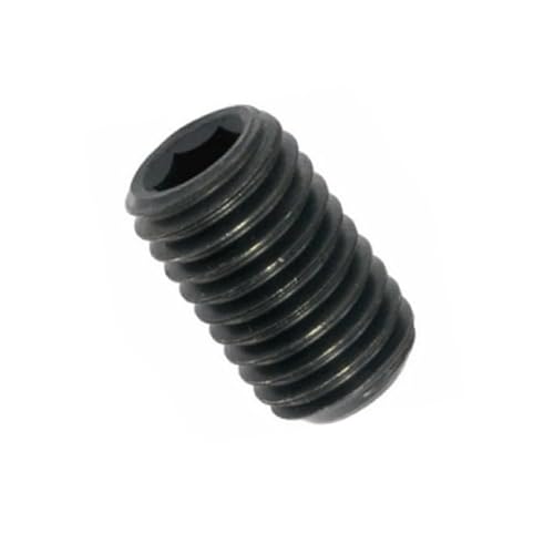 Madenschrauben/Gewindestifte M5 x 40 mm Schwarz 45H - DIN 913 - mit Kegelkuppe und Innensechskant - Metrisch Gewinde (Gewinde: M5, Länge: 40 mm, Menge: 50 St.) von FLEXSOLUTE