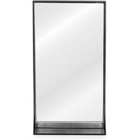 Flhf - Wandspiegel mit Ablage, schwarz 55,5 x 30,5 x 10,5 - Schwarz von FLHF