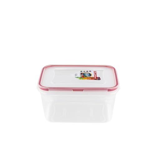 FLORINA Lebensmittelbehälter 1,3 l | Frischhaltedose FRESH BOX aus Kunststoff | Mit Deckel | Aufbewahrungsbox Luftdicht Rechteckig | Lebensmittelbox Mikrowelle Spülmaschine von FLORINA