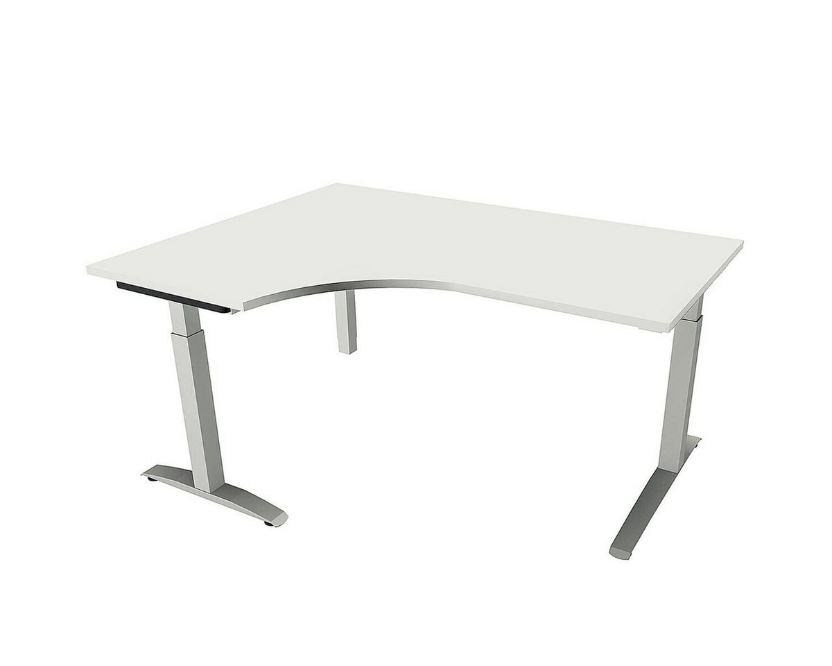 FMBUEROMOEBEL Eckschreibtisch Oldenburg, Schreibtisch 90° Winkel links, B 160 cm, Höhe 65-85 cm, 4-Fuß von FMBUEROMOEBEL