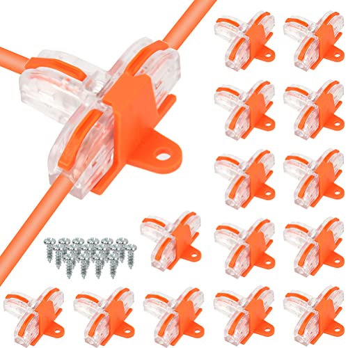 16Pcs T-förmiger Crimpkabelstecker,Kompakte Steckklemme,39 * 25.7 * 14.6mm,Klemmensatz, T-förmiger Crimpkabelstecker, kompakte Steckklemme, mit Befestigungsschrauben von FOCCTS