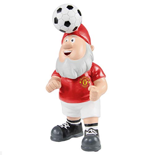 FOCO Offizielles Lizenzprodukt Manchester United FC Fußball-Gartenzwerg beim Kopfball von FOCO
