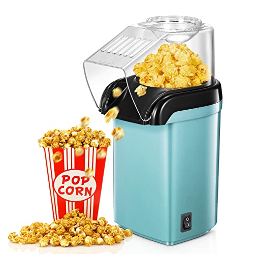 1200w Popcornmaschine,Mini Popcorn Maker,Einfach zu Verwenden Heißluft Maschine,2 Minuten schnelles ,Fat Free,Oil-Free, inkl. Mais-Messlöffel,Für Fußballabend und Weihnachtsfeiern,Grün von FOHERE