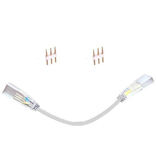 FOLGEMIR Eckverbinder für LED Streifen, 3 PIN L Verbinder, 90/360 Grad zu beugen, Verlängerung Adapter Kabel für Drei Farbe Lichterkette von FOLGEMIR