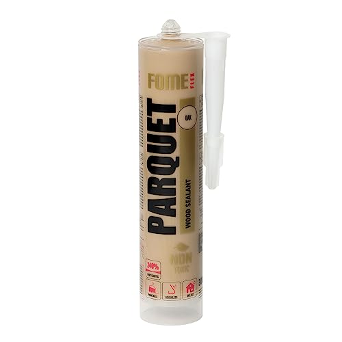 Eichfarbener Premium-Dichtstoff für Parkett & Laminat FOME FLEX PARQUET – elastisch, langlebig, überstreichbar und lackierfähig. Ideal zum Füllen und Reparieren von Fugen und Rissen. von FOME FLEX