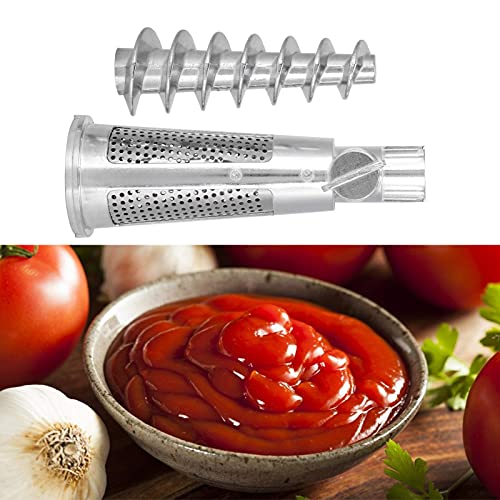 Fleischwolf Und Pürieraufsatz|Tomatensaftpresse Für KitchenAid,16Pcs metall Zubehör Fleischwolf Aufsatz Für KitchenAid,Fleischwolf Pürieraufsatz Wurst Stuffer Zubehör (Pürieraufsatz) von FONDUO