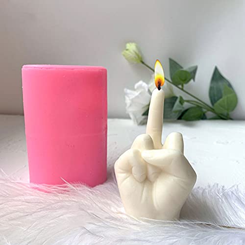 FONDUO Kerzenformen 3D Hand Finger Kerzenformen Silikonform Kerzenform Silikon zur Herstellung von Kerzen, Aromasteinen, Schokolade, Seife für Weihnachten und Partys Finger 1 von FONDUO