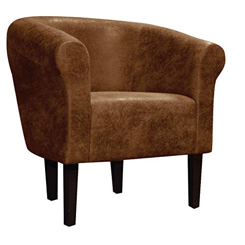 FORTISLINE Clubsessel Loungesessel Cocktailsessel Monaco 2" Antik Braun W364 26 von FORTISLINE