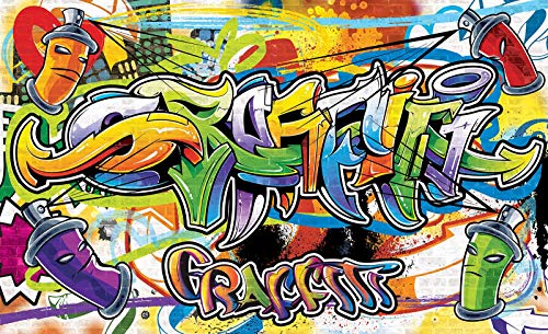 FORWALL Fototapete Graffiti Streetart Jungen Jugendtapete Kinder Jungs Vlies Tapete Wandtapete UV-Beständig Hohe Auflösung Montagefertig (1400, VEM (104x70,5 cm) 1 Bahn) von FORWALL