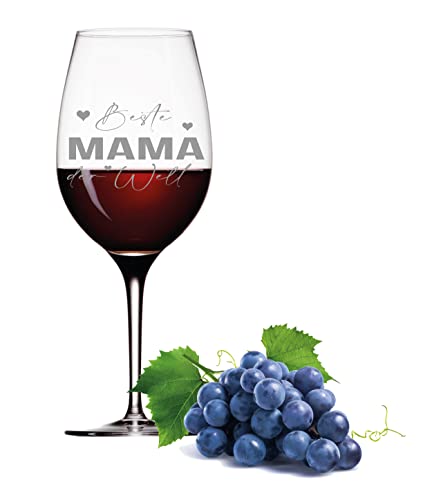 FORYOU24 Weinglas Beste Mama der Welt Weinglas mit Gravur Geschenkidee Muttertag Weihnachten von FORYOU24