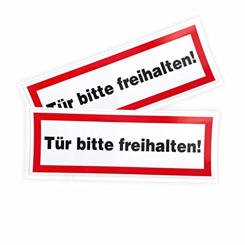 Aufkleber Tür bitte freihalten 21x7,5 cm - für Außen- und Innenbereich - Tür bitte freihalten Sticker von FOTOFOL