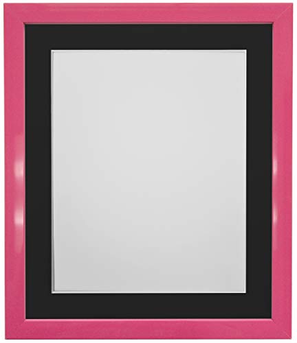 FRAMES BY POST 1,9 cm rosa Bilderrahmen Passepartout 35,6 x 20,3 cm Bildgröße 25,4 x 10,2 cm Kunststoffglas, Glas, Schwarze Halterung, 14 x 8 Image Size 10 x 4 Inch von FRAMES BY POST