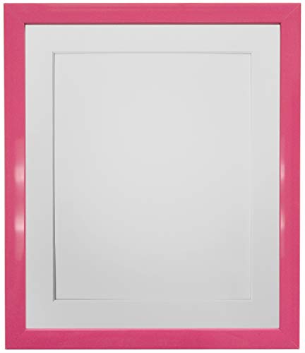 FRAMES BY POST Bilderrahmen mit weißem Passepartout, 14 x 11 cm, Bildgröße A4, Kunststoffglas, E Moun von FRAMES BY POST