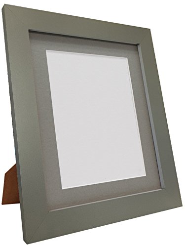 FRAMES BY POST Metro Bilderrahmen/Posterrahmen mit dunkelgrauem Passepartout, 25,4 x 20,3 cm, Dunkelgrau von FRAMES BY POST