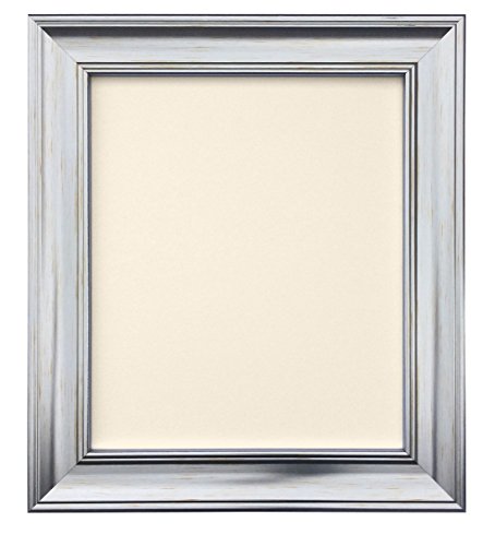 FRAMES BY POST Scandi Bilderrahmen mit elfenbeinfarbener Rückwand, 22,9 x 15,2 cm, Hellgrau von FRAMES BY POST