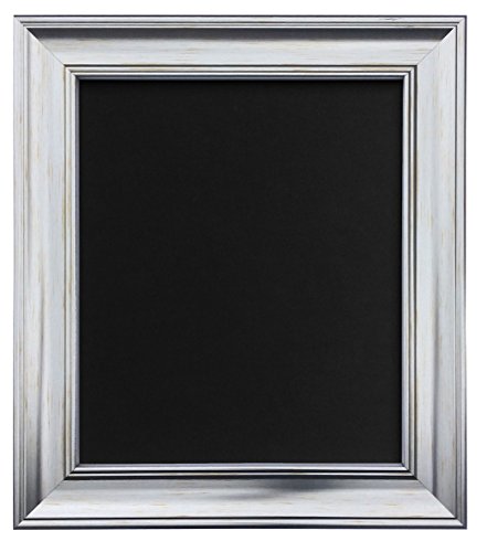 FRAMES BY POST Scandi Bilderrahmen mit schwarzer Rückwand, A1, Kunststoffglas, silberfarben von FRAMES BY POST