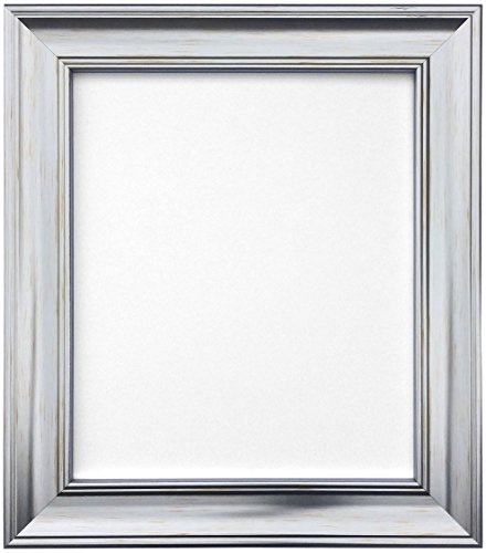 FRAMES BY POST Scandi Bilderrahmen mit weißer Rückwand, 22,9 x 17,8 cm, silberfarben von FRAMES BY POST